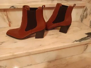 Botines marrones tacón mujer