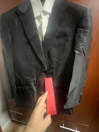 Traje de raya diplomática negro