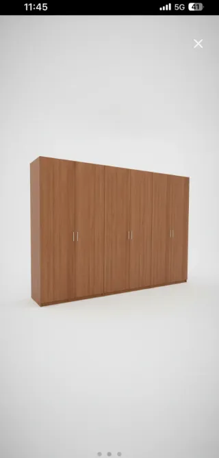 Armario ropero grande madera roble