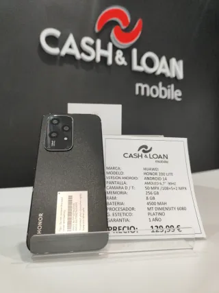 Honor 200 Lite 256GB Negro