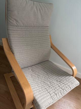 Poltrona Poäng Ikea in legno beige