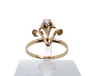 Anillo de Oro Rosa 14 Kt. 1.7 gr. de segunda mano