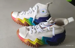 Converse arcoíris blancas