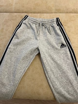 Pantalón Chándal Adidas Gris Algodón