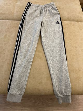 Pantalón Chándal Adidas Gris Algodón