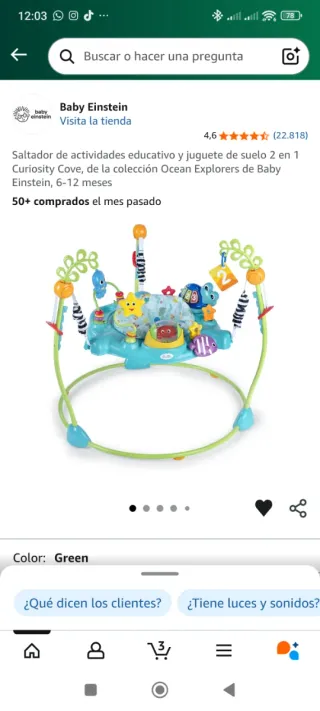 Saltador de actividades infantil Baby Einstein