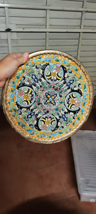 Plato decorativo artesanal