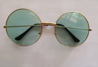 Gafas de sol vintage redondas doradas