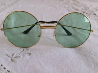 Gafas de sol vintage redondas doradas