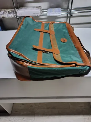 Borsa da viaggio in tela e pelle