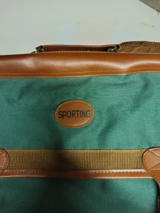 Borsa da viaggio in tela e pelle