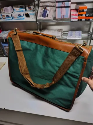 Borsa da viaggio in tela e pelle