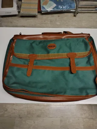 Borsa da viaggio in tela e pelle