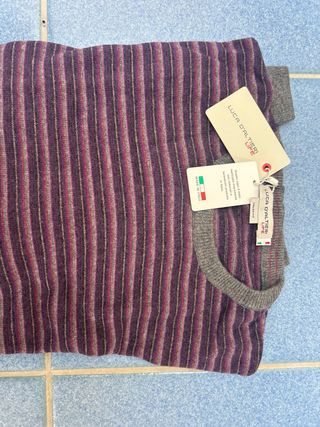 Maglione Luca D'Altieri lana e cashmere righe