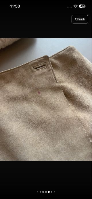 minigonna in suede vintage