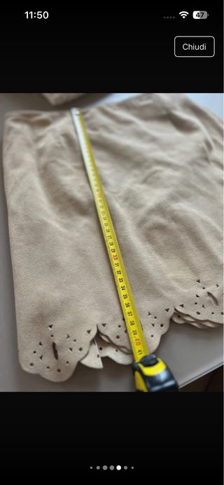 minigonna in suede vintage