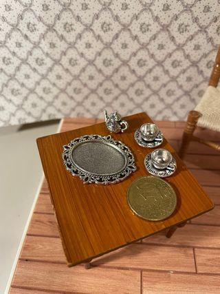 Vassoio argenteria dollhouse