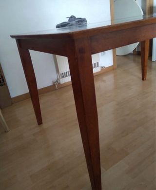 Mesa de comedor 6 plazas de madera y cristal