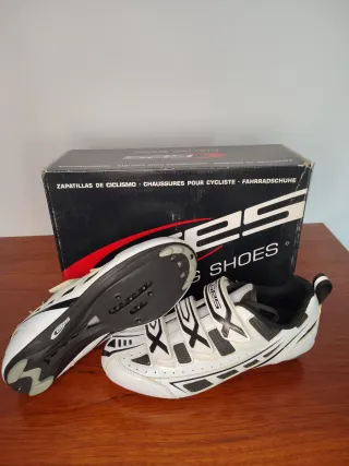 Zapatillas Ciclismo GES Blancas Talla 39