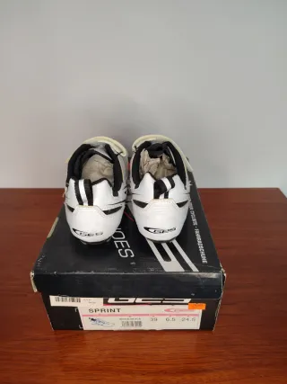 Zapatillas Ciclismo GES Blancas Talla 39