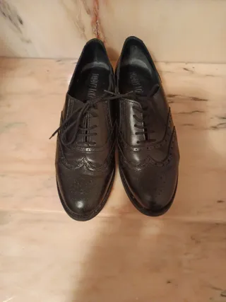 Zapatos Oxford Negros Mujer