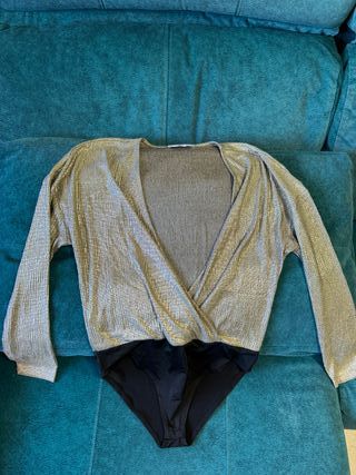 Body dorado de Mango, talla S