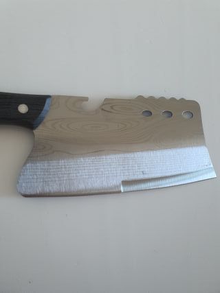 Hacha para cocina de 29 cm con dibujo damasco