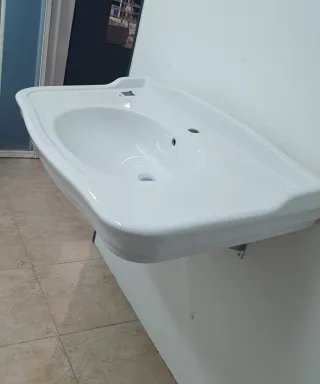 Lavabo vintage porcelana blanco