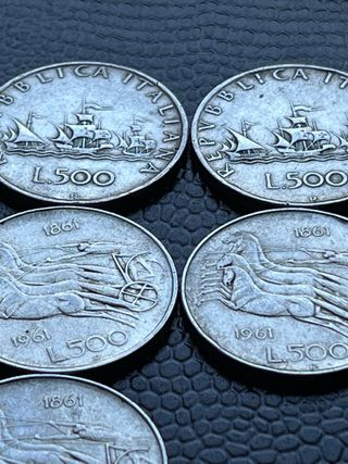Lote 10 Monete 500 Lire Argento