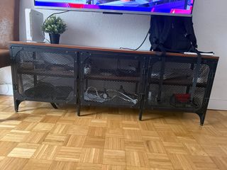 Mueble TV industrial negro