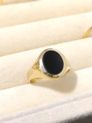 Anillo Sello Oro 18k Hombre