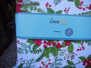 Tovaglia 12 posti natalizia cotone