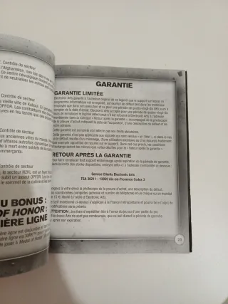 Manual Medal of Honor PS3 Alemán/Francés/Italiano