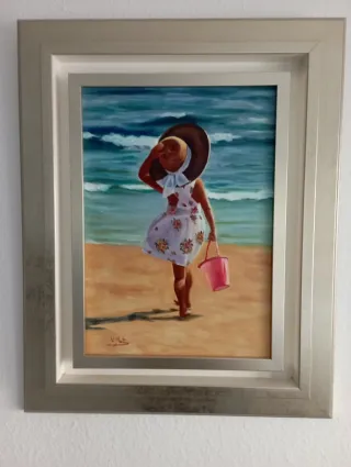 CUADRO pintado a mano,45'5x56'5cm.