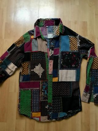 Camisa de diseño patchwork