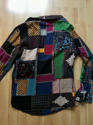 Camisa de diseño patchwork