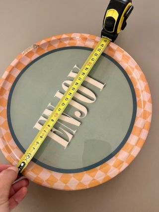 Plato decorativo ENJOY a cuadros