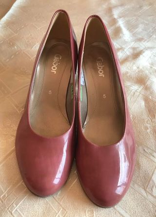 Tacones Gabor charol rosa talla 38