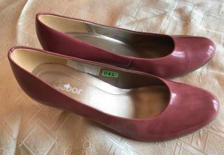 Tacones Gabor charol rosa talla 38