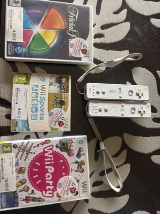 Nintendo Wii con 3 juegos y mandos