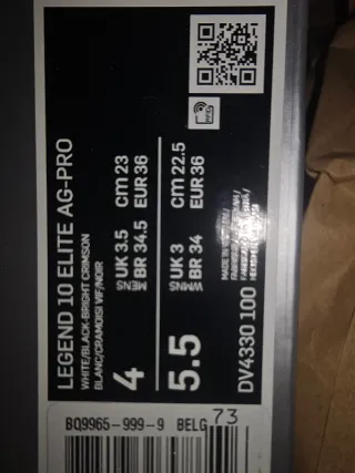 Botas nike legend talla 36 sin extrenar