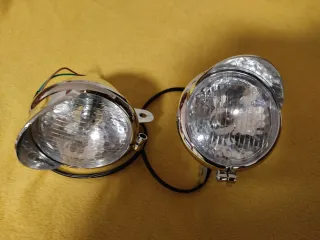 Faros Cromados para Moto (2 unidades)