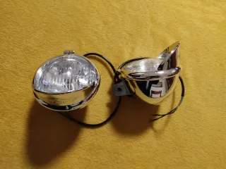Faros Cromados para Moto (2 unidades)