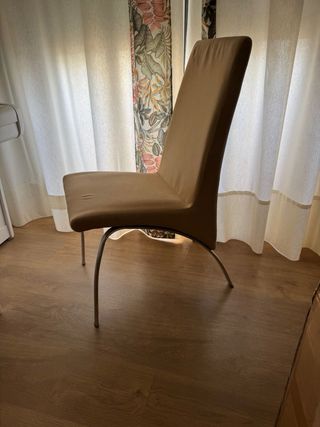 Sillas de comedor tapizadas , 6 unidades