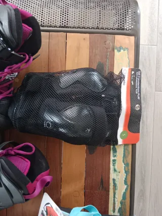 Patines Oxelo Talla 38 a 40 + Casco y Protecc