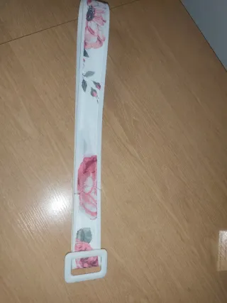 Vestido plisado flores rosa y blanco