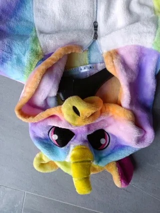 Pigiamone intero unicorno arcobaleno