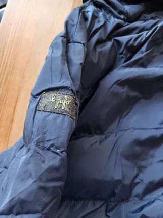 Giubbotto bambino imbottito blu "Il gufo"