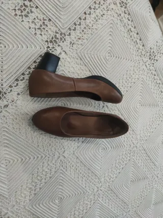 Zapatos piel marrón mujer talla 40