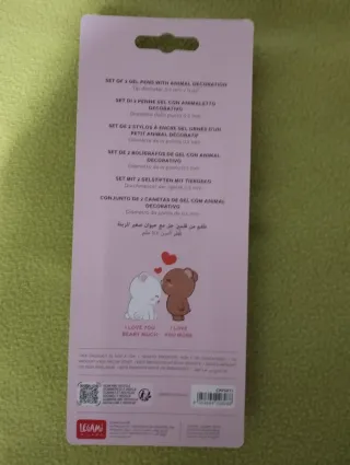 Bolígrafos Legami Beary in love